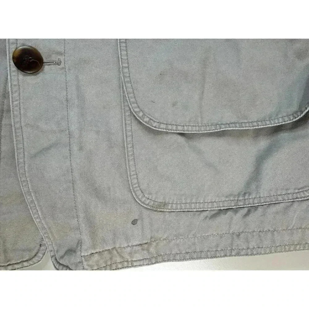 VTG Land's End Mens Chore Coat XLT Barn Jacket Field Corduroy Collar Plaid Lined - Picture 8 of 16